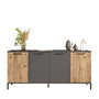Hanah Home Rl4-Aa Consola Pino Atlántico y Antracita, 160x71.8x40 cm